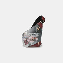 Nicole Lee USA Vegan Leather Leopard & Lip Pattern Crossbody Bag Sara is soft but strong One Size Bags JT's Designer Fashion