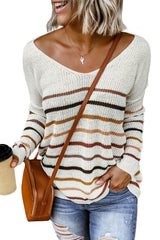 Multicolor Striped Knit Sweater Sweaters & Cardigans JT's Designer Fashion
