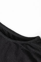 Black Plus Smocked High Waist Sleeveless V Neck Jumpsuit Plus Size Bottoms JT's Designer Fashion