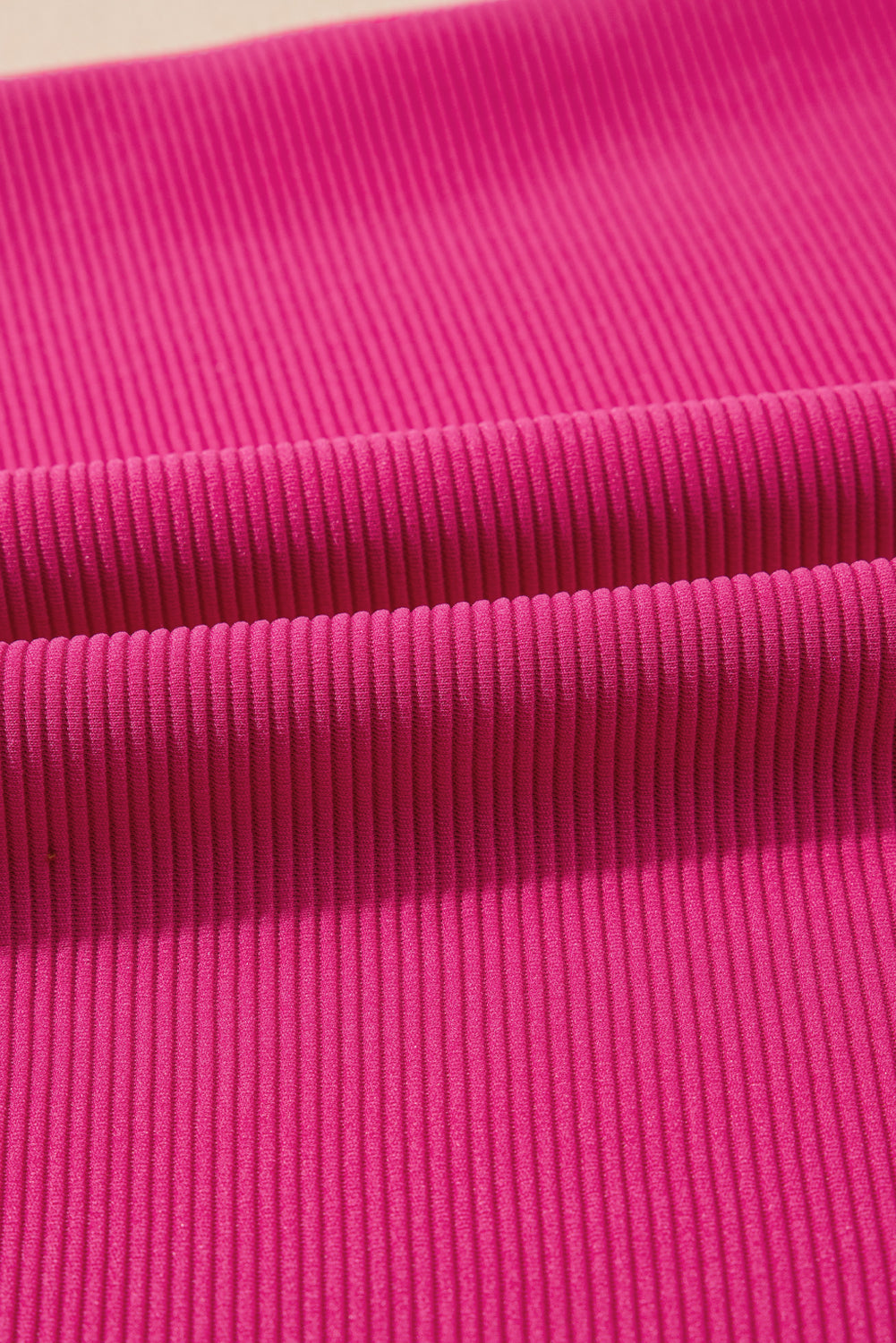 Strawberry Pink Striped Detail Flutter Sleeve Zipped Collar Short Set Short Sets JT's Designer Fashion
