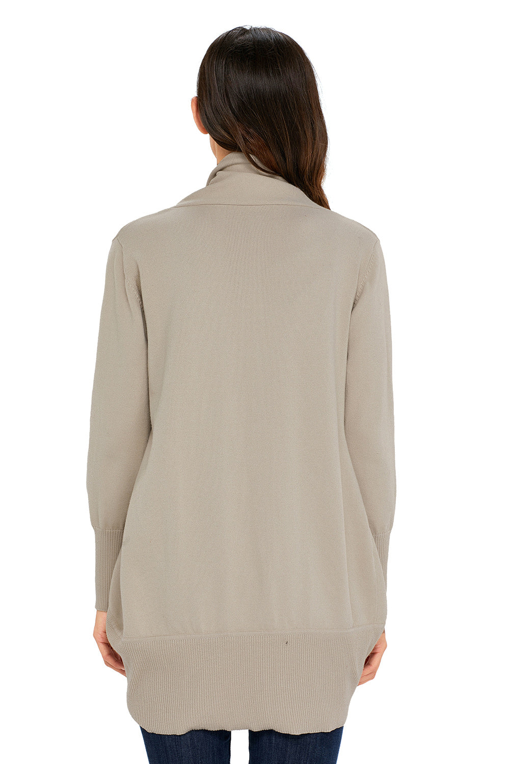Khaki Super Soft Long Sleeve Open Cardigan Sweaters & Cardigans JT's Designer Fashion