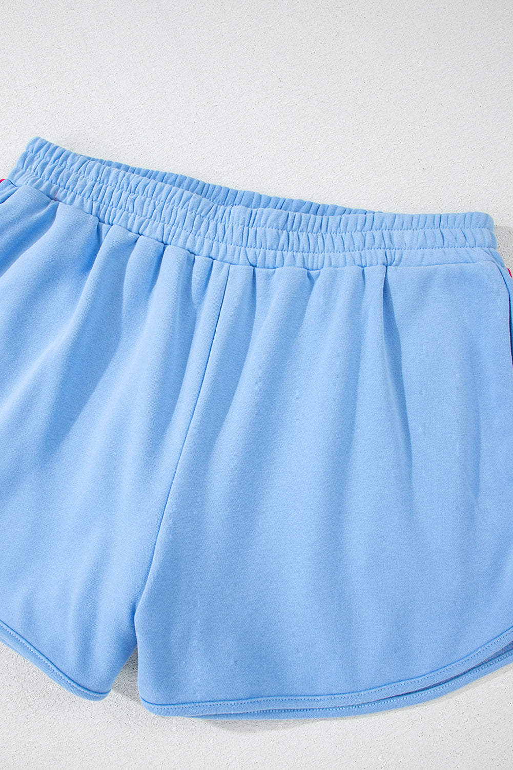 Beau Blue Accent Pullover and Shorts Two Piece Casual Set Short Sets JT's Designer Fashion