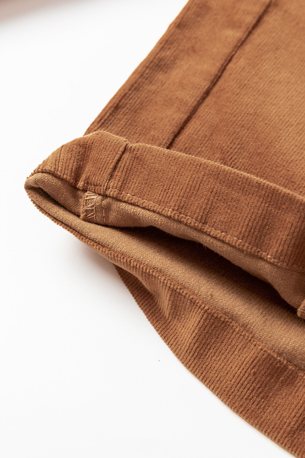 Chestnut Solid Color Double Breasted Straight Leg Pants Pants & Culotte JT's Designer Fashion