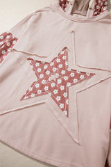 Delicacy Floral Patchwork Star Pattern Drawstring Hoodie Sweatshirts & Hoodies JT's Designer Fashion