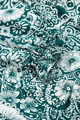 Plus Size Ruffled Printed Flounce Sleeve Dress Mini Dresses JT's Designer Fashion