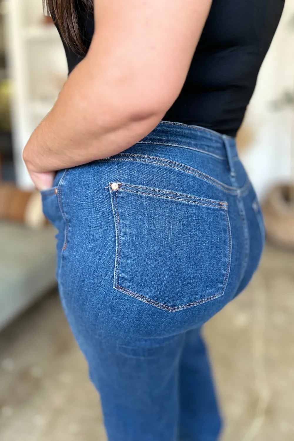 Judy Blue Full Size High Rise Straight Jeans Jeans JT's Designer Fashion