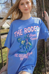 Sky Blue Rodeo Forever Western Graphic Tee Graphic Tees JT's Designer Fashion