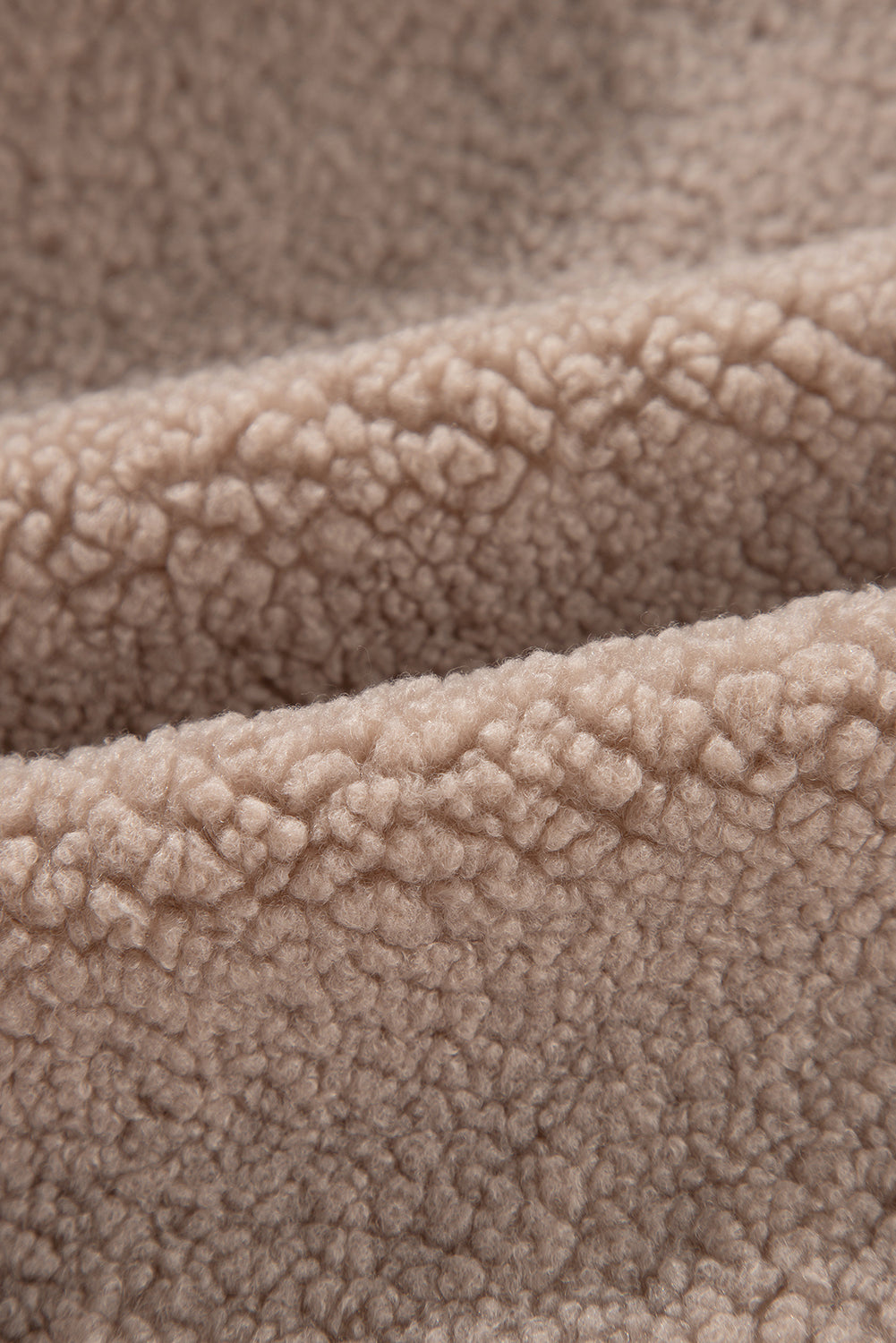 Light French Beige Zipper Pocketed Winter Fuzzy Jacket Jackets JT's Designer Fashion
