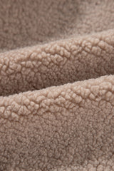 Light French Beige Zipper Pocketed Winter Fuzzy Jacket Jackets JT's Designer Fashion