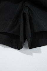 Black Cargo Pocket Elastic Waist Active Casual Skort Casual Shorts JT's Designer Fashion