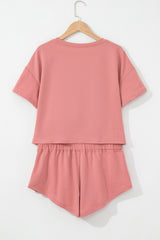 Blossom 2pcs Cropped Tee and Ruffle High Waist Skort Set Short Sets JT's Designer Fashion