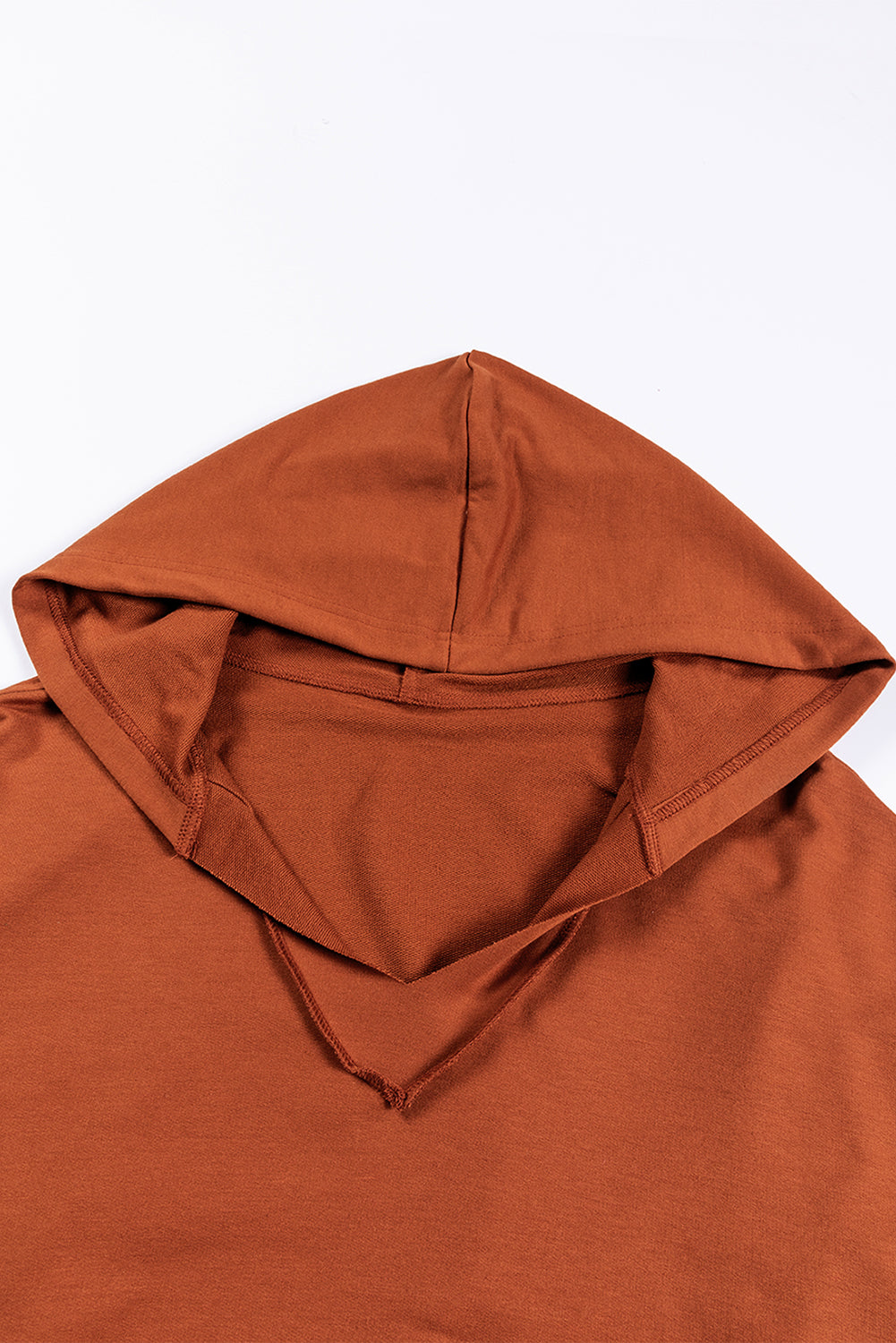 Chestnut V Neck Kangaroo Pocket Oversized Hoodie Sweatshirts & Hoodies JT's Designer Fashion