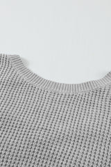 Gray Cross Back Hollow-out Sweater Sweaters & Cardigans JT's Designer Fashion