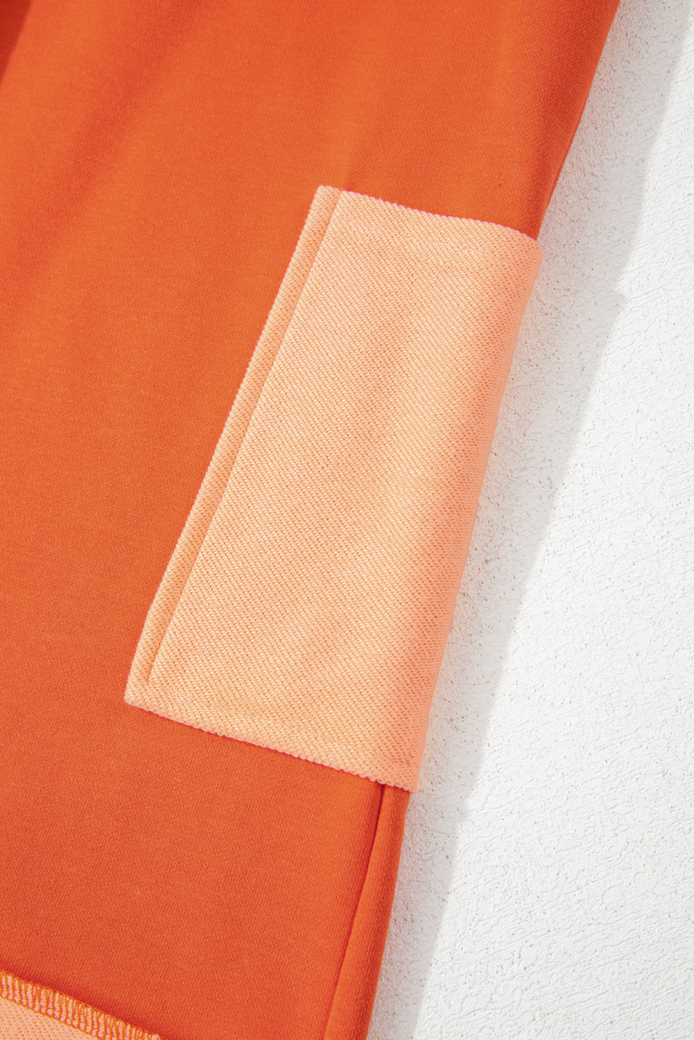 Russet Orange Two-tone Short Sleeve V Neck Patched Pocket Loose Romper Jumpsuits & Rompers JT's Designer Fashion