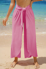 Bonbon Knotted Drop Waist Split Leg Relaxed Pants Pants & Culotte JT's Designer Fashion