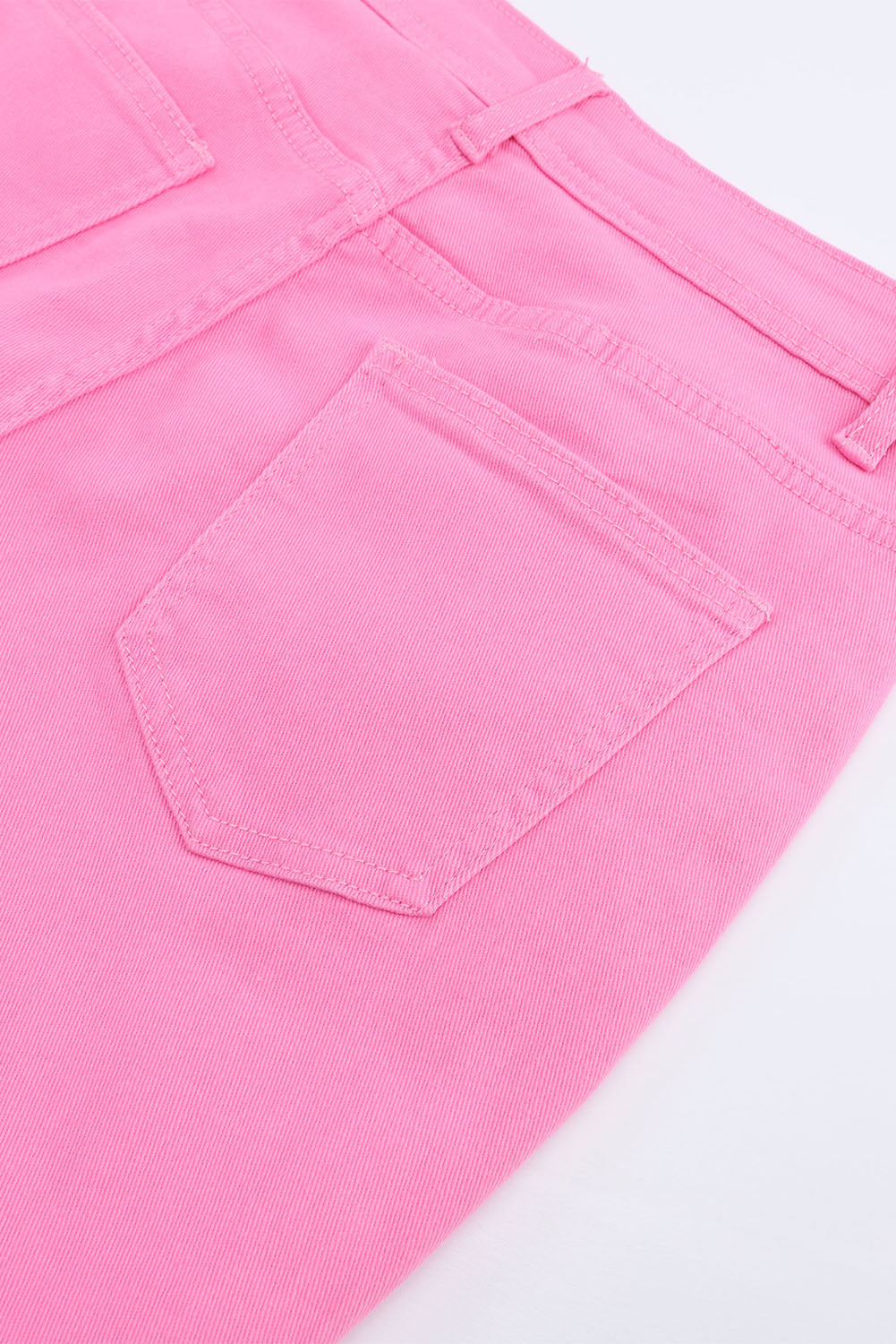 Pink Vintage High Waist Flare Leg Ripped Raw Hem Jeans Jeans JT's Designer Fashion