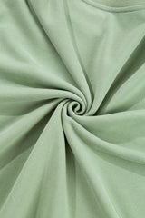 Smoke Green Plain Drop Shoulder Crewneck Pullover Sweatshirt Sweatshirts & Hoodies JT's Designer Fashion