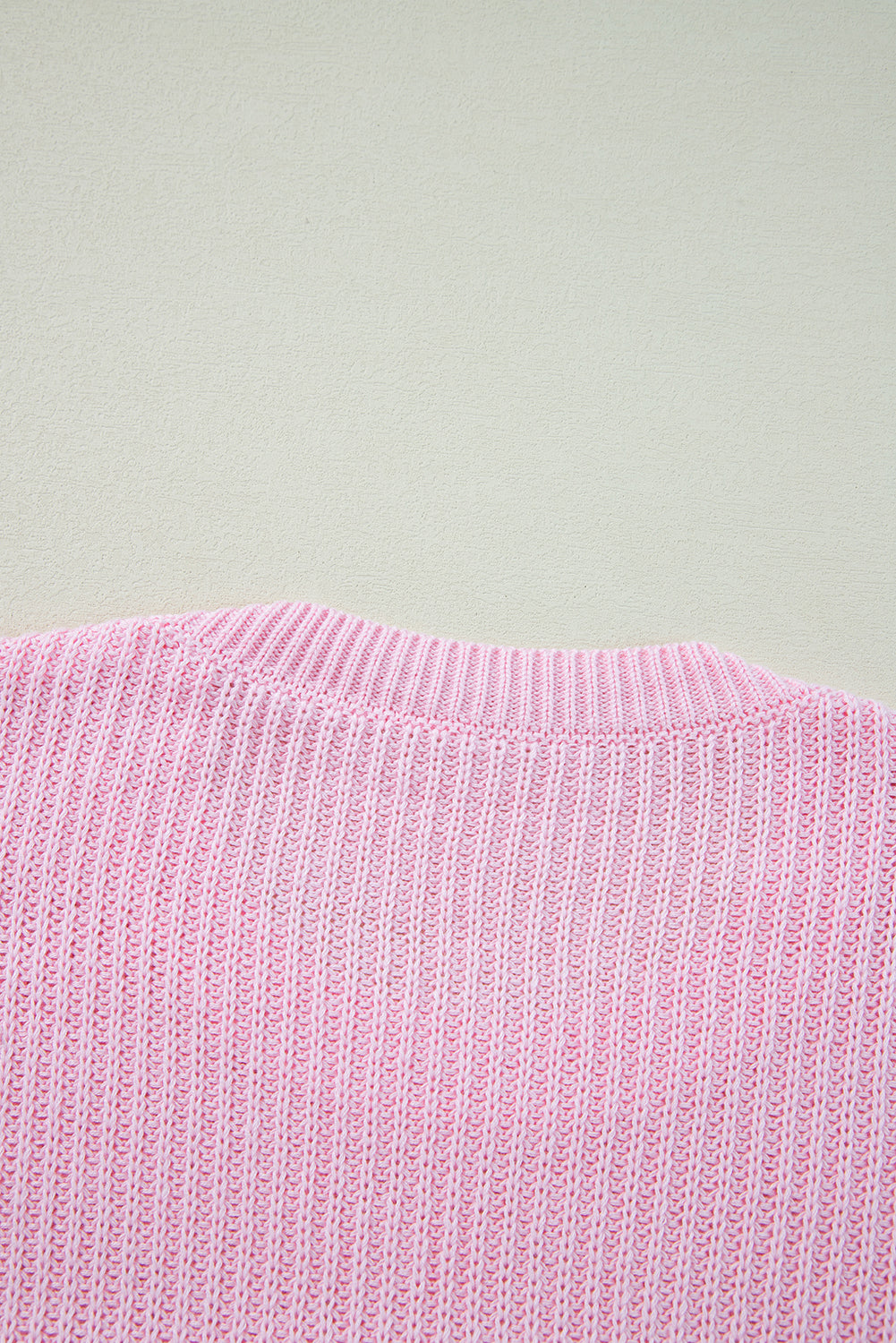 Pink Merry & Bright Pop Up Letter Waffle Knit Sweater Sweaters JT's Designer Fashion