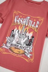 Mineral Nashville Music City Graphic Retro T-Shirt Graphic Tees JT's Designer Fashion