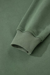 Mist Green Button Drawstring Hooded Pullover and Casual Short Set Short Sets JT's Designer Fashion