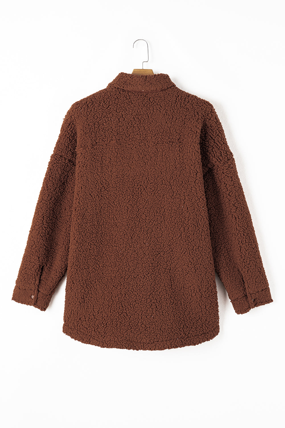Red Clay Faux Shearling Teddy Bear Jacket Jackets JT's Designer Fashion