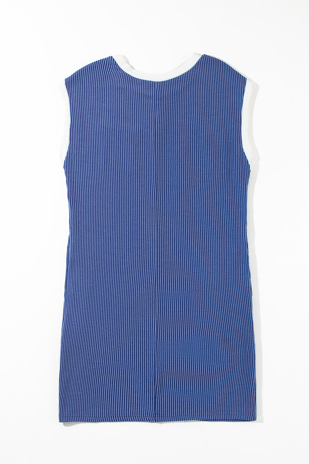 Sail Blue Rib Textured Cap Sleeve T-Shirt Dress T Shirt Dresses JT's Designer Fashion