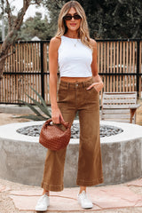 Breen Cropped High Rise Wide Leg Jeans Jeans JT's Designer Fashion