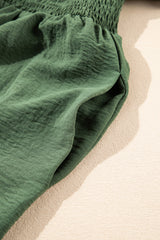 Four Leaf Clover Surplice Neckline Shirred High Waist Plus Size Maxi Dress Plus Size Maxi Dresses JT's Designer Fashion