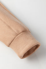 Light French Beige Drawstring Turtleneck Dolman Sleeve Sweatshirt Sweatshirts & Hoodies JT's Designer Fashion