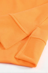 Colorblock Orange Contrast Stitching Sweatshirt with Slits Sweatshirts & Hoodies JT's Designer Fashion