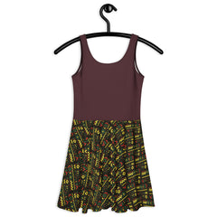 Bold African Print Skater Dress – Sun-Kissed Elegance 3XL Mini Dresses JT's Designer Fashion