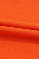 Russet Orange Solid Fleece Lined Drop Shoulder Terry Sweatshirt Sweatshirts & Hoodies JT's Designer Fashion