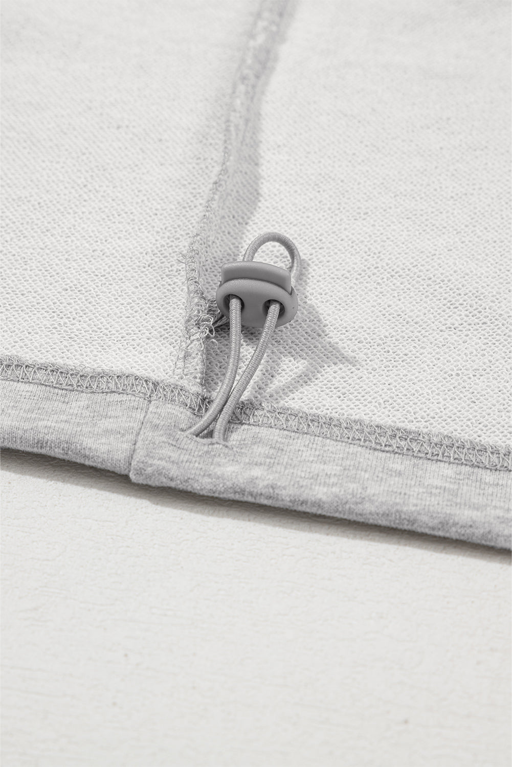 Light Grey Solid Kangaroo Pocket Half Zipper Oversized Hoodie Sweatshirts & Hoodies JT's Designer Fashion