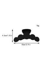Black Minimalist 5 Circles Frosted Hair Claw Clip Headwear JT's Designer Fashion