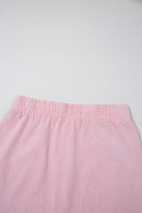 Light Pink 2 Pieces Mineral Wash Cotton Tank Top Lined Split Skirt Set Two Piece Dresses JT's Designer Fashion