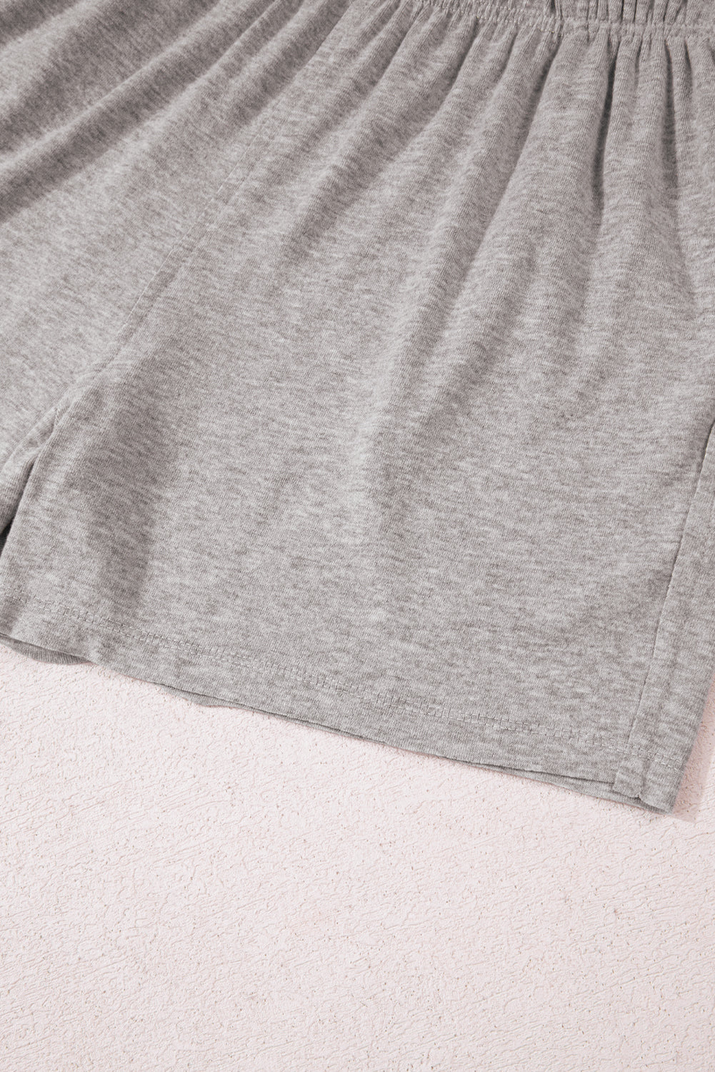Gray Solid Color Loose Tee 2 Piece Shorts Set Short Sets JT's Designer Fashion