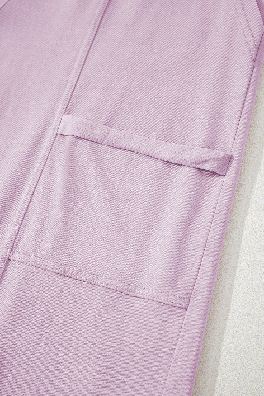 Pink Mineral Wash Exposed Seam Drawstring High Waist Wide Leg Cargo Pants Casual Shorts JT's Designer Fashion