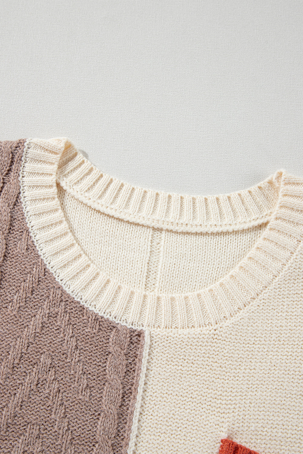 Gold Flame Colorblock Patched Pocket Drop Shoulder Sweater Sweaters JT's Designer Fashion
