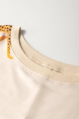 Apricot Plus Size Cheetah Print Side Pockets T Shirt Mini Dress Plus Size Mini Dresses JT's Designer Fashion