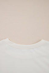 Beige 2pcs Cropped Tee and Ruffle High Waist Skort Set Short Sets JT's Designer Fashion
