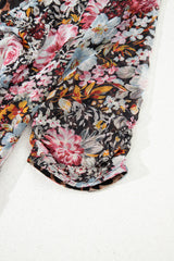 Brown Mesh Leopard Floral Reversible V Neck Short Sleeve Dress Dresses JT's Designer Fashion