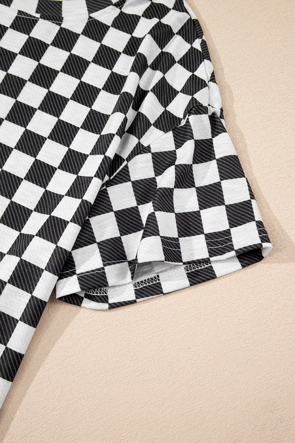 Black Checkerboard T Shirt and High Waist Skorts 2 Piece Outfit Short Sets JT's Designer Fashion