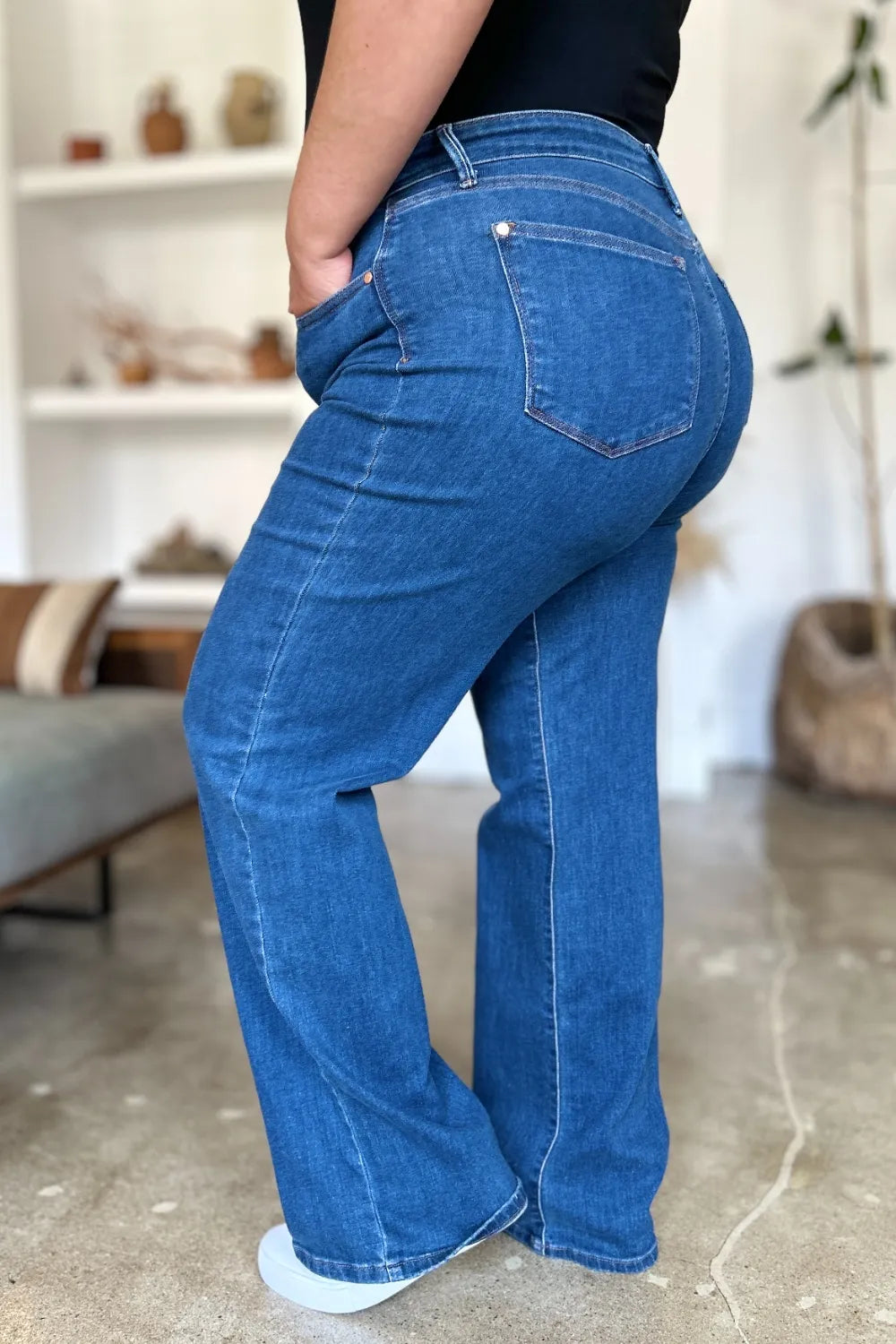 Judy Blue Full Size High Rise Straight Jeans Jeans JT's Designer Fashion