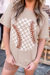 Jet Stream Checkered Baseball Graphic Tee Graphic Tees JT's Designer Fashion