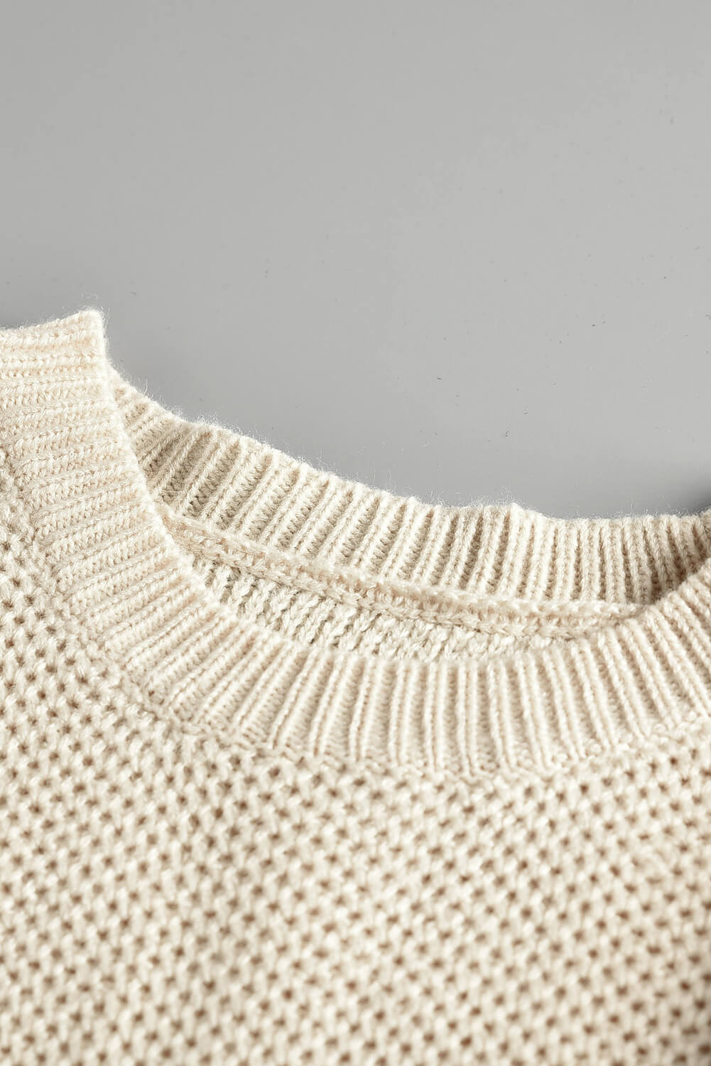 Black Color Block Netted Texture Pullover Sweater Sweaters & Cardigans JT's Designer Fashion