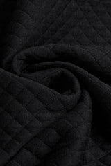 Black Retro Quilted Flap Pocket Button Shacket Jackets JT's Designer Fashion