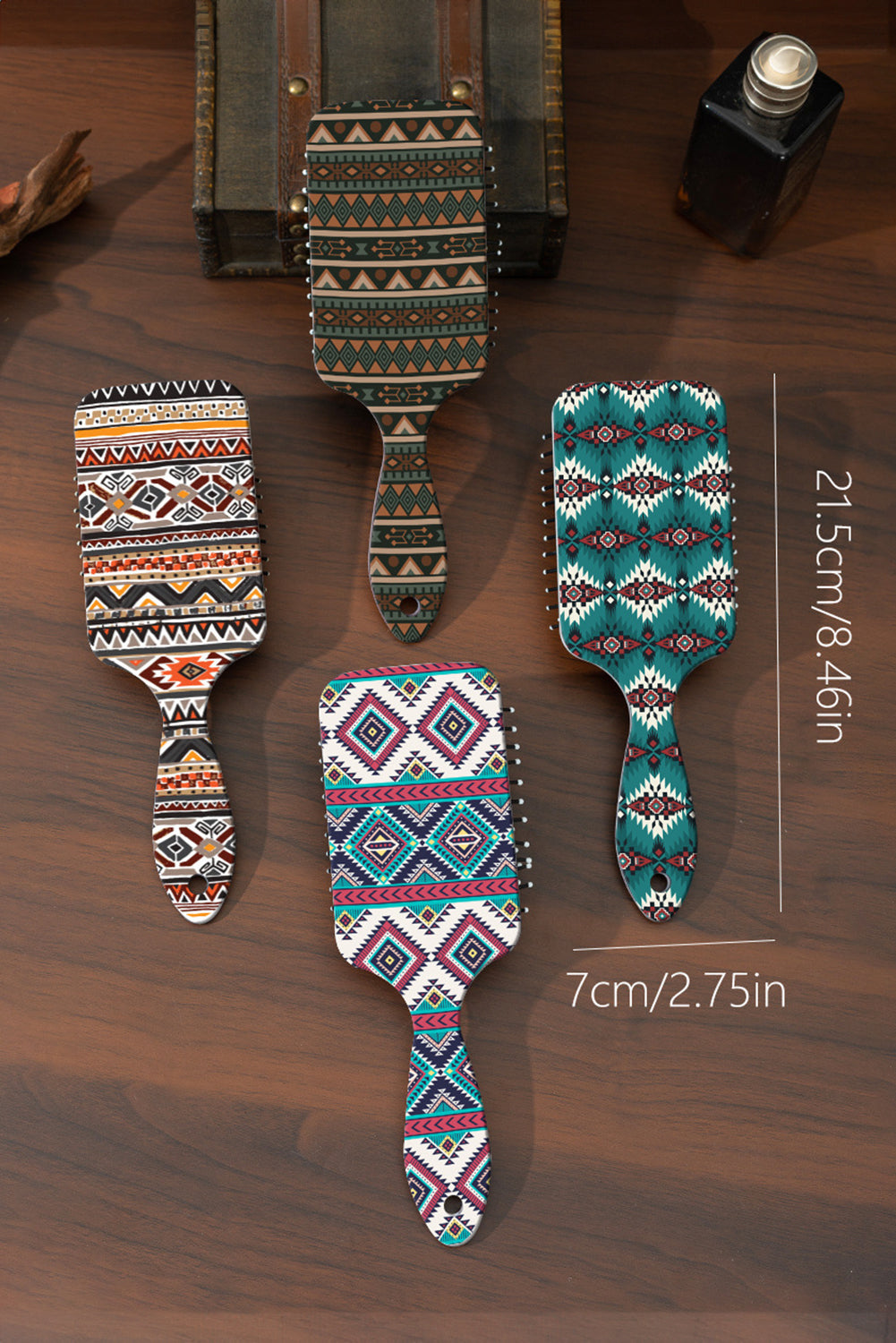 Elmwood Western Geometric Pattern Anti-Static Air Cushion Comb Other Accessories JT's Designer Fashion