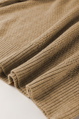 Straw Yellow Brushed Knit Casual Fitted Sweater Sweaters JT's Designer Fashion