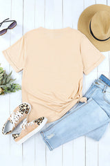 Khaki Corn Crop Top Graphic Tee Graphic Tees JT's Designer Fashion