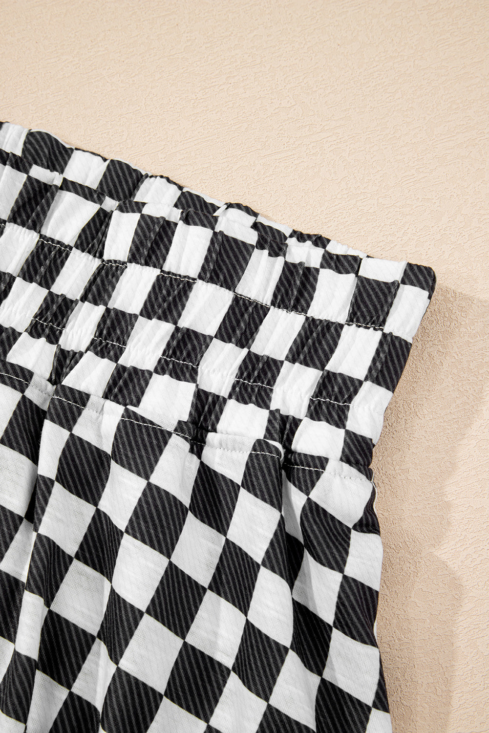 Black Checkerboard T Shirt and High Waist Skorts 2 Piece Outfit Short Sets JT's Designer Fashion
